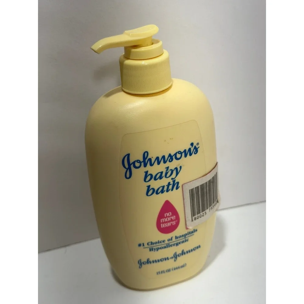 Vintage 1996 Johnsons Baby Bath‎ 15oz Pump Bottle No More Tears Hypoallergenic